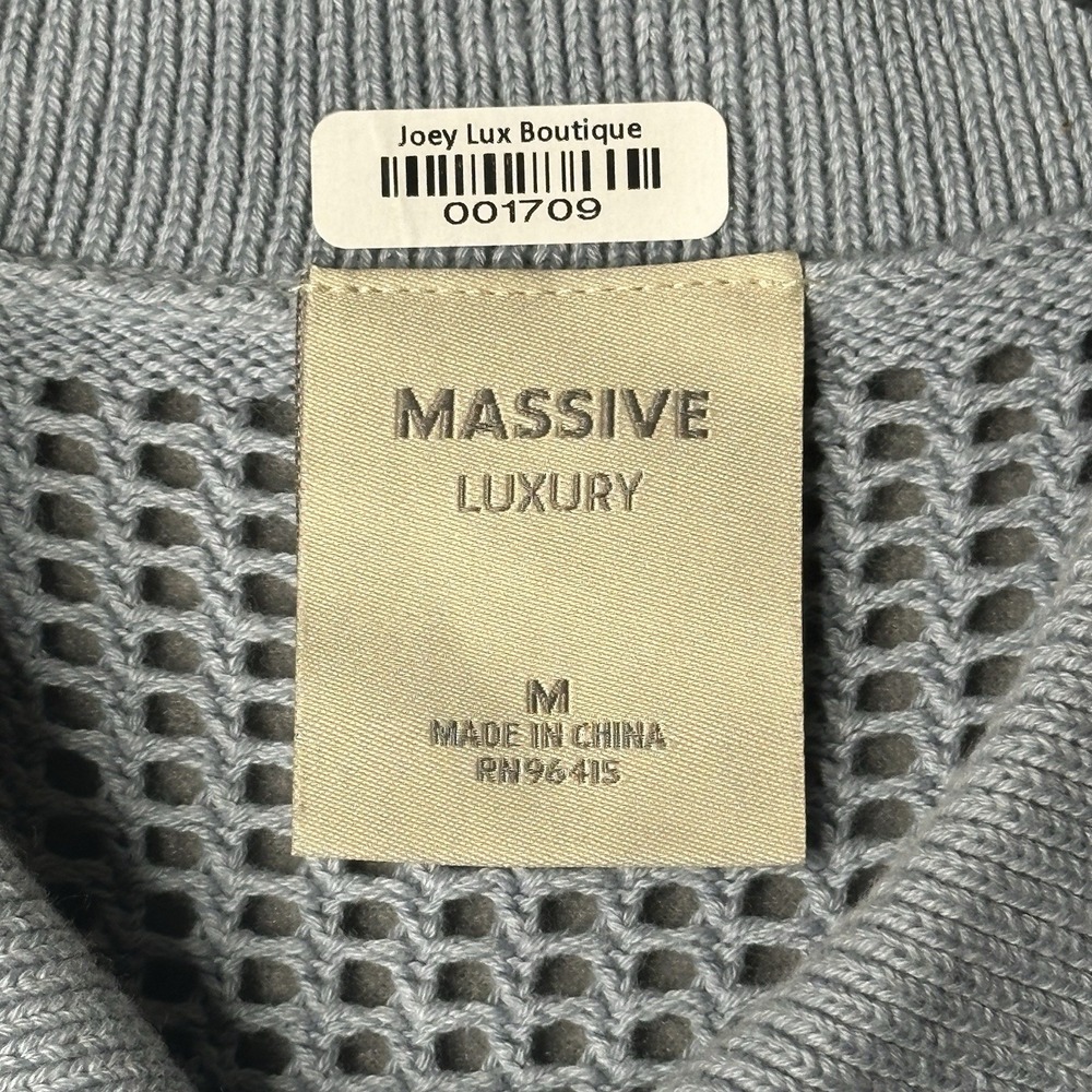 Massive Luxury Knit Crochet Mens Shirt Size Medium New‎ without tags vintage - Picture 2 of 6